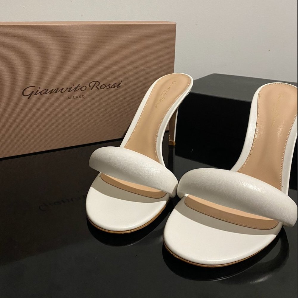 GIANVITO ROSSI Bijoux 85 leather mules